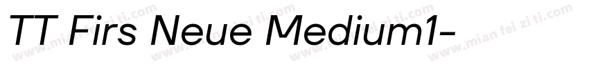 TT Firs Neue Medium1字体转换
